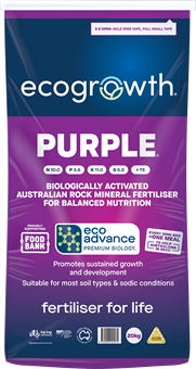 Biologically activated Australian rock mineral fertiliser  for balanced nutrition